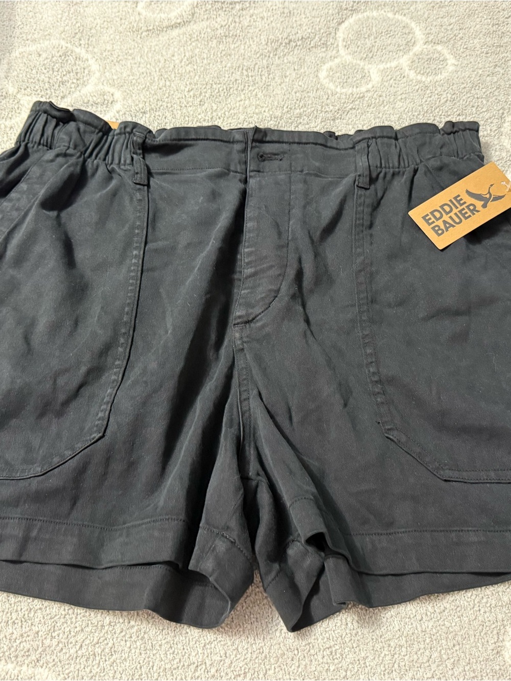 Eddie Bauer High-Waist Black Women's Shorts-(A5)